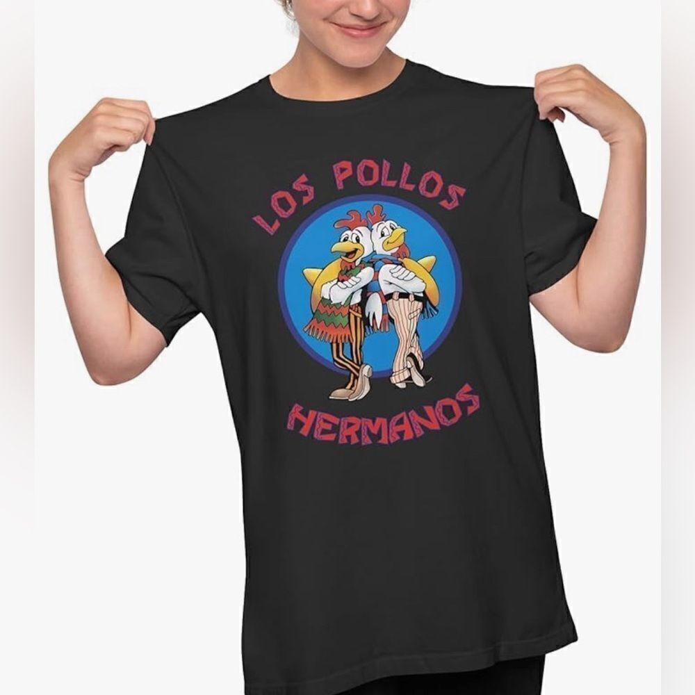NWOT Unisex Breaking Bad Los Pollos Hermanos Black Short Sleeve Graphic Tee - M